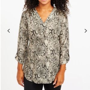 NWT Motherhood Maternity Snake Print Shirt